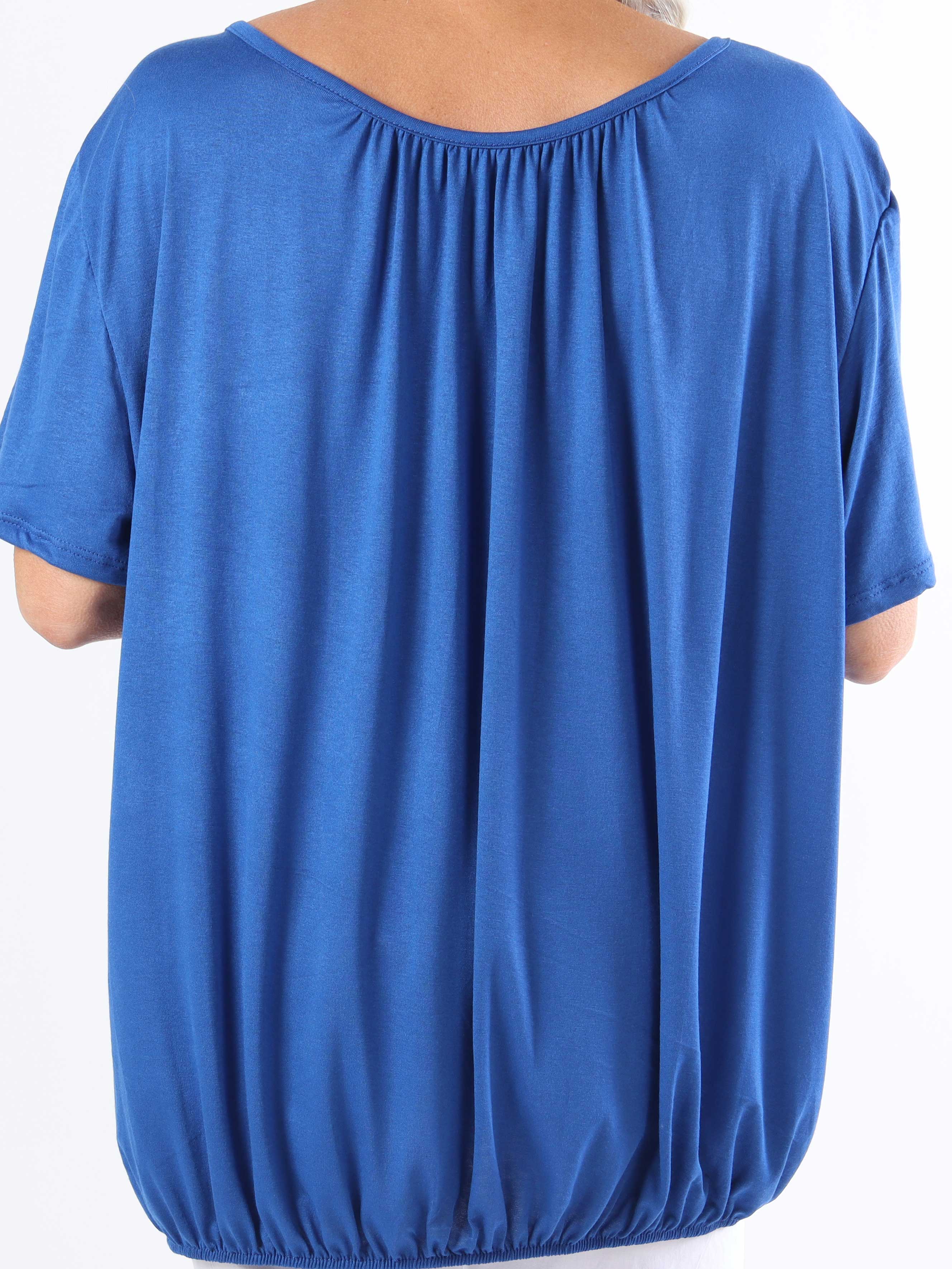 Miracle t-shirt - Basis t-shirt i plus size med elastik forneden (bestseller)
